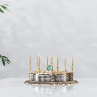 Ornements Islamiques en Gros, Sculptures Islamiques, Cadeaux du Ramadan, Bibelots, Décoration Musulmane pour la Maison, Marbre Acrylique Poli Blanc Argenté