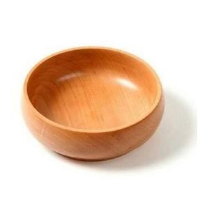 Cuenco para servir sopa ensalada forma redonda acabado Natural utensilios de cocina uso ecológico hecho a mano cuenco de madera para servir - Product Image 6