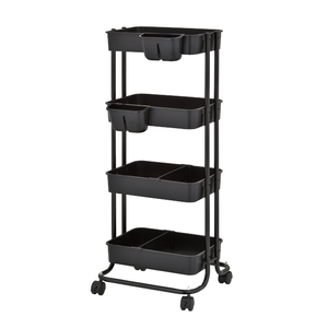 MIT ชั้นเก็บของ4ชั้นวางในบ้านแบบ DIY รถเข็นเครื่องมือยูทิลิตี้แบบใหม่พร้อมโครงสร้างแบบสี่ล้อดีไซน์แบบแพลตฟอร์มผู้ผลิตไต้หวัน - Product Image 1