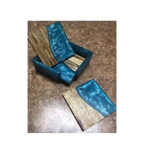 Posavasos Modernos y Elegantes para Decoración del Hogar, Mezcla de Madera y Resina, Modelo Artístico para Manualidades y Proyectos de Bricolaje - Product Image 3