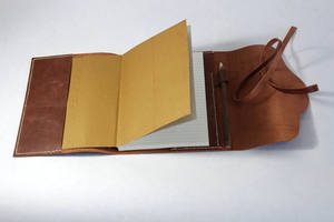 Journal en cuir de buffle recyclé, rechargeable, en papier de coton recyclé, fait à la main, de haute qualité, écologique, vente en gros, agenda 2025 - Product Image 4