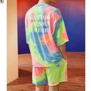 Lavado ácido de manga corta vintage hombres en blanco unisex hombres camisetas para mujeres de alta calidad 2024 Tie Dye China Camiseta de algodón personalizado - Product Image 6