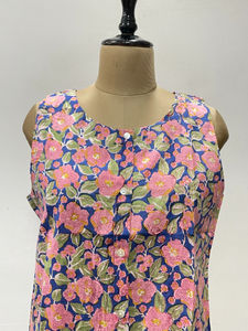 Débardeurs d'été indiens décontractés en coton pur, imprimés à la main, style bohème floral, écologiques, séchage rapide, tendance - Product Image 3