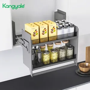 Kangyale Keuken Liftsysteem Hoge Kast Lift Mand Glas Elektronische Hef Opslag Mand Elektrische Hardware Voor Keuken