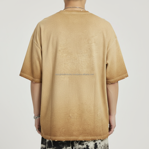 Camisas de esmoquin para hombre con hombros caídos, ajuste holgado, 100% algodón satinado, tejido de punto, estilo casual de verano, transpirable, ecológico, de secado rápido - Product Image 2