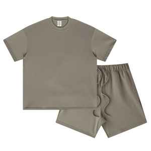 Wholesale 100% Cotton Heavyweight Cotton Street Wear Tshirt and <b>Shorts</b> <b>Set</b> High Quality Custom Printing <b>T</b> <b>Shirt</b> and <b>Short</b> <b>Sets</b> - Product Image 2
