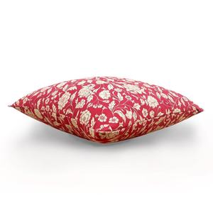 Floral Handblock Linen Pillow Cover Soft <b>Cushion</b> Case Designer <b>Fabric</b> Home | 18x18 | 20x20 |16x16 - Product Image 4