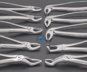10-Piece German Stainless Steel <b>Dental</b> Surgical Instruments Set Manual Power Source Extraction Forceps - Product Image 3