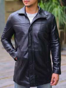 Veste de course en cuir véritable Homme Streetwear léger Mode - Product Image 2