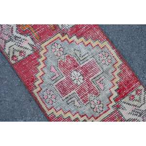 Alfombra de área grande turca Vintage de 13 'X 2,8', respaldo de látex de lana Beige rojo, diseño de retazos Rectangular para pasillo, dormitorio, uso de 10mm - Product Image 5