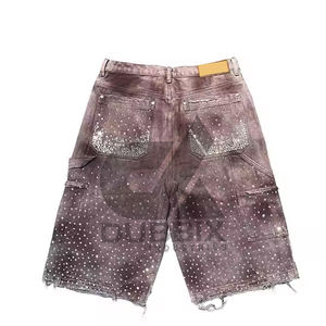 Shorts en jean pour homme à taille mi-haute 100 % coton de haute qualité, multi-poches, séchage rapide et respirant, avec logo personnalisé, marque privée - Product Image 2