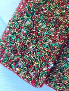 กระเป๋าถือสะพายข้างผ้าฝ้ายหรูหรามีลายแบบซองประดับคริสตัลหรูหรากระเป๋าสำหรับงานคริสต์มาส - Product Image 5