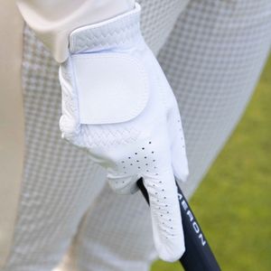 Premium Left Place Size New Premium Guantes de golf antideslizantes Logotipo personalizado Impreso Cabretta Cuero Piel de oveja Cuero genuino - Product Image 5