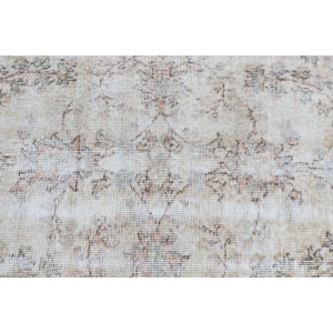 พรมขนาด 3.7x6.6 ฟุต, พรมวินเทจ, พรมลายตารางสีขาวขนแกะตุรกี - Product Image 5