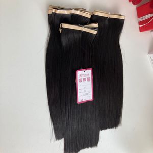 Cinta larga de 12 pulgadas de alta calidad en extensiones Cabello Remy de color natural Extensiones de cabello humano crudo de textura natural recta - Product Image 5