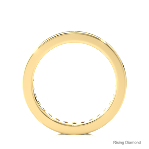 1.2 CTW Round Lab Grown Diamond Full Eternity <b>Set</b> in Yellow Gold Wedding Band Anniversary Gift <b>Rings</b> - Product Image 2