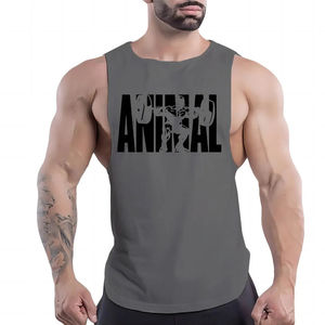FULUX SPORTS WEAR Camiseta sin mangas de algodón de secado rápido transpirable para hombre para entrenamiento físico en el gimnasio-Color personalizado y todos los tamaños disponibles - Product Image 2