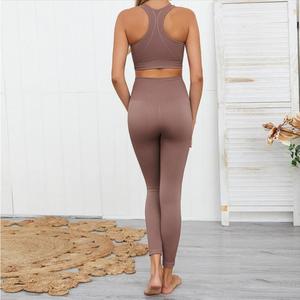 เซ็ตออกแบบใหม่เสื้อบราเลกกิ้งสั้นเอวสูงชุดเล่นโยคะพิมพ์ดิจิตอลชุดบอดี้สูทฟิตเนส - Product Image 3