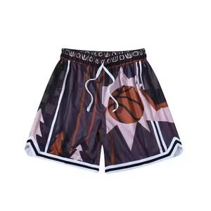 2025, venta al por mayor, alta calidad, 100%, logotipo de poliéster, malla corta, diseño para adultos, bordado, pantalones cortos de malla personalizados - Product Image 4