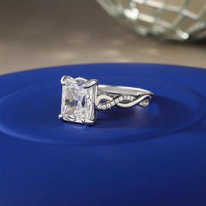 Jeulia Classic Twist Engagement <b>Ring</b>-Crushed <b>Ice</b> Cut Rose Gold Plated Sterling Silver - Product Image 6