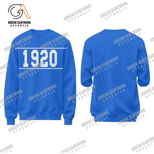 Sudadera azul Zeta Phi Beta con algodón suave y letras de chenilla para miembros de la Hermandad Ropa griega unisex con estilo - Product Image 5