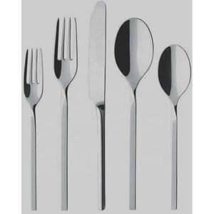 Barato diseñador de acero inoxidable forro grueso Plata Mate mango nuevo acero inoxidable cuchara cuchillo tenedor juego de cubiertos - Product Image 3