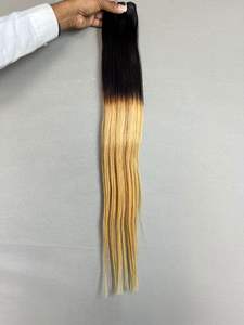 Extensions de cheveux humains de luxe 100% blond miel trame indienne droite soyeuse sans enchevêtrement et respectueuse des colorants pour un look glamour audacieux - Product Image 3