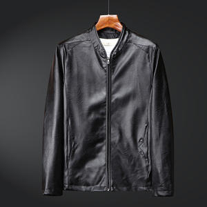 หนังแกะแท้100% คลาสสิกแจ็กเก็ตหนังแท้สีน้ำตาลไซส์ใหญ่พิเศษมีฮู้ดระบายอากาศได้สำหรับฤดูหนาวผ้าใบลวดลายเบาสุดเท่ - Product Image 1