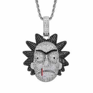 Personnalisé Hip Hop vvs Clarity Moissanite Pendentifs Rond Taille Brillant En Argent Sterling 925 Pour Unisexe - Product Image 2