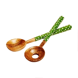 Serveurs à salade en résine rouge, résine personnalisée, écologique, passe au lave-vaisselle, outils à salade, cuisine à domicile, fabriqué en Inde - Product Image 2