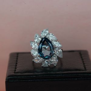 แหวนเพชร8Ct โตในแล็บสุดหรูลูกแพร์และมาร์คี VS1ตัด IGI SGL ได้รับการรับรองกุหลาบทองเงินเครื่องประดับสำหรับงานแต่งงาน - Product Image 6