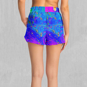 Shorts Bermuda Deportivos de Cintura Media para Mujer, de Poliéster/Algodón, Cómodos, Elegantes, Transpirables, de Secado Rápido, Personalizados, de Seda - Product Image 2