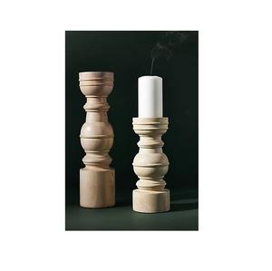 Bougeoirs en bois vintage personnalisés de luxe bougeoir de noël extérieur rustique - Product Image 3