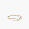 Anillo Wishbone de Oro Amarillo de 14k, 1mm de Ancho, Elegante Colgante y Amuleto Fino - Product Image 4