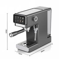 Cafetera Multifuncional de Acero Inoxidable, Estilo Americano e Italiano, con Sistema de Doble Caldera para Espuma de Leche y Cappuccino, 1.8L, 20 Bares, para el Hogar