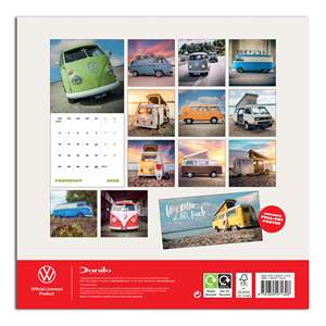 Calendrier 2025 VW Camper Bus Volkswagen Vans Bulli Wall Art - Product Image 2