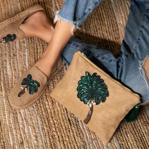 Sac fourre-tout à bandoulière en toile tissée à la main de style classique français, perles en bois, isolation douce, filet réticulé, design à main - Product Image 3