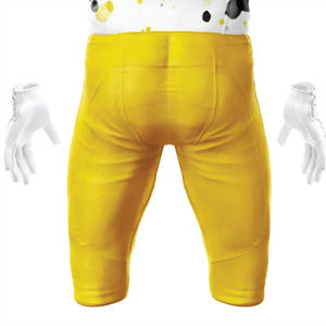 Personalizado 100% poliéster sublimado uniforme de fútbol americano transpirable blanco amarillo aparejos sarga equipo corto Jersey delantero - Product Image 6