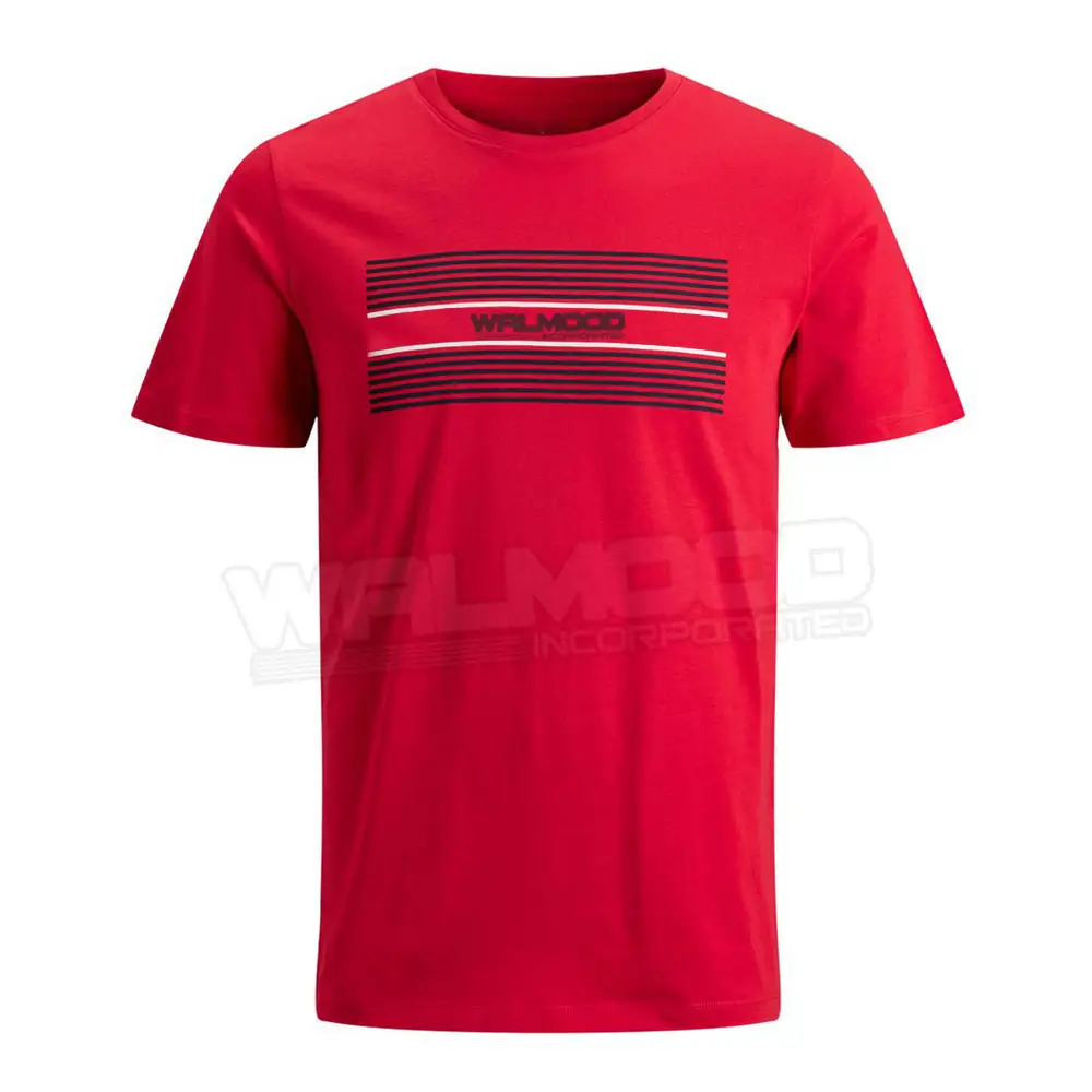 Pakistan Manufacturer Wholesale Latest Design Red Color Plain Casual Men T Shirt for Sale
