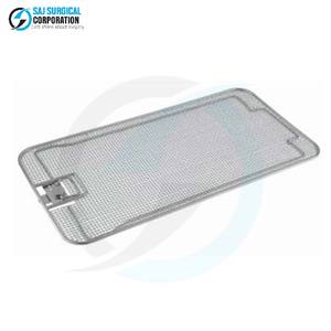 Solo Tapa para Cesta de Base Plana Din, Cubierta Quirúrgica Manual de Acero Inoxidable de Alta Calidad con Certificación CE Clase I para Hospitales y Clínicas - Product Image 1