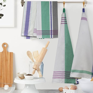 Serviettes de cuisine élégantes 100% coton, utilisation décorative et fonctionnelle, séchage rapide, motif damassé, couleurs personnalisées, utilisation à domicile, hôtel, vente en gros - Product Image 1