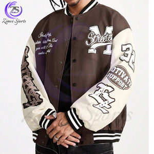 Vêtements d'extérieur légers hommes coupe ample impression numérique sortir graphique à manches longues Baseball College Baseball Varsity vestes - Product Image 3