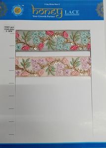 ลูกไม้ปักลายดอกไม้สีดำหรูหราที่มีรายละเอียดที่ซับซ้อนเหมาะสำหรับการสร้างชุดเจ้าสาวที่มีความซับซ้อนสวมใส่ตอนเย็น - Product Image 6