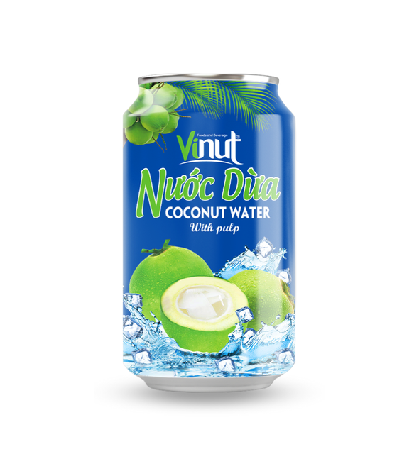 OEM Fresh Natural Coconut Water Best Price Vietnam Sourced Electrolyte-Filled Beverage Coconut Water in Can