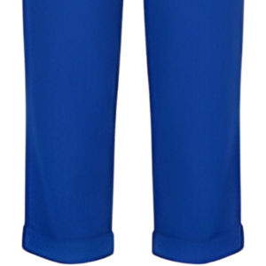 Pantalon en toile décontracté pour femme, fermeture à cordon, séchage rapide, respirant, uni, décontracté, professionnel, pour le travail, le bureau, 100% coton, taille mi-haute - Product Image 3