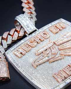 Prix d'usine, pendentif personnalisé en argent sterling 925, style hip-hop, bling, moissanite VVS, diamant glacé, test positif - Product Image 5