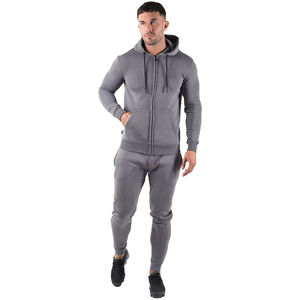 Survêtement décontracté pour homme de haute qualité pour l'hiver 2024, uni, 100% coton, personnalisable avec logo et design, grande taille et écologique - Product Image 1