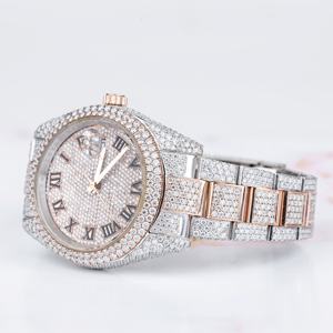 Luxury High Quality Automatic Mechanical VVS DE Colour Moissanite Alarm Features <b>Men's</b> Hip Hop <b>Watches</b> - Product Image 2