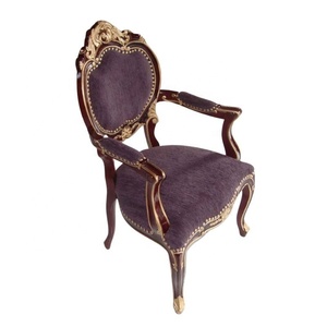 Muebles de teca para el hogar, sillones de reproducción antiguos, silla de comedor de madera, sillas laterales barrocas para comedor, hotel y restaurante - Product Image 6