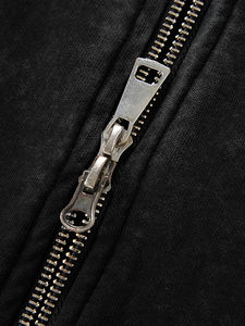 Nueva alta calidad al por mayor logotipo personalizado de impresión de algodón liso cremallera Sudadera con capucha para hombre con cremallera Sudadera con capucha - Product Image 6